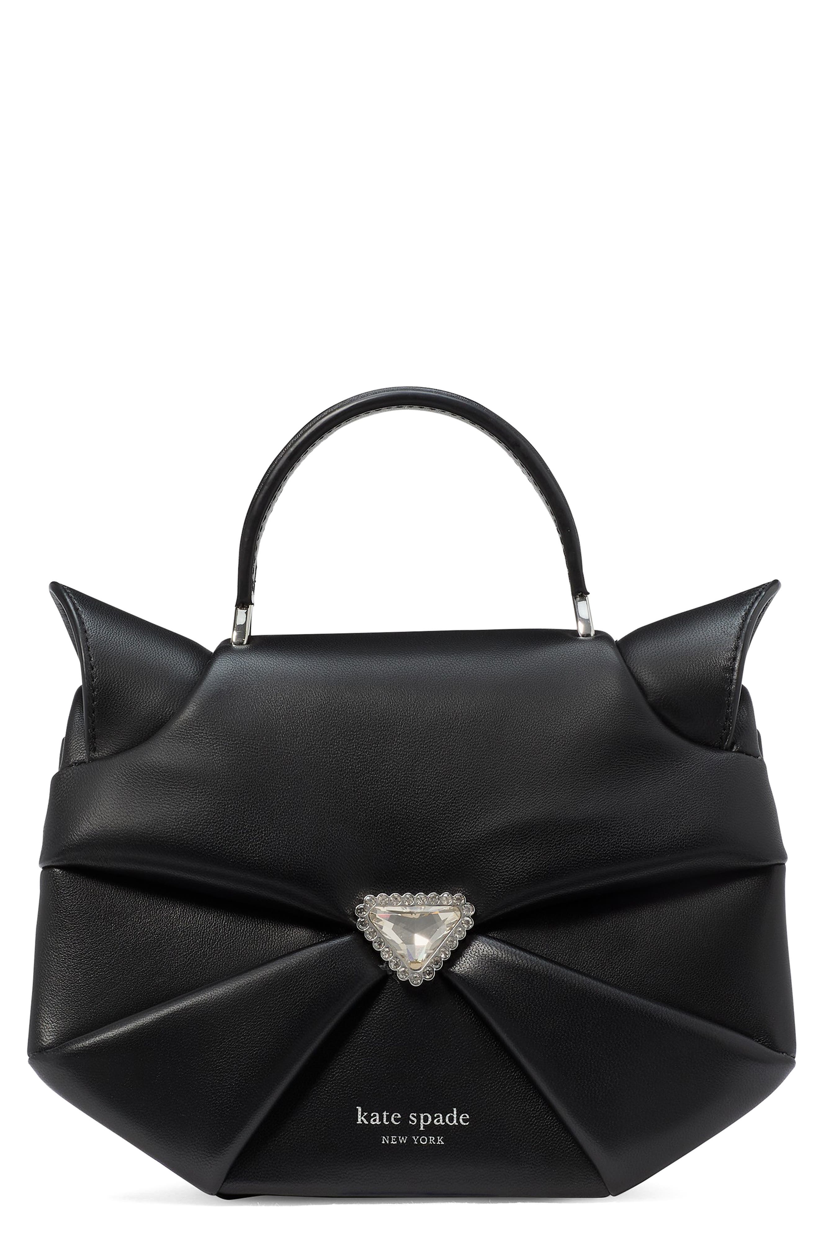 whiskers leather top handle bag, Main, color, BLACK MULTI.