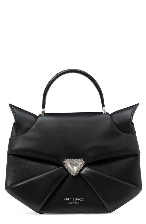 whiskers leather top handle bag