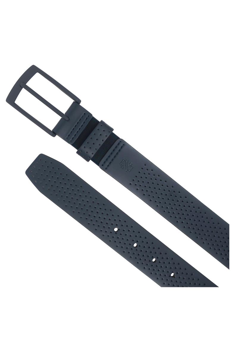 Comfort Stretch Perforated Leather Golf Belt, Alternate, color, Navy