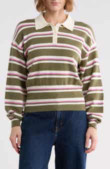 Striped Polo Sweater
