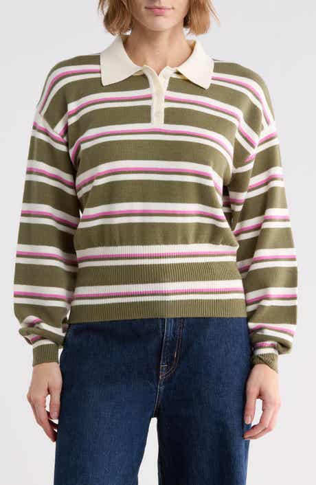 Striped Polo Sweater