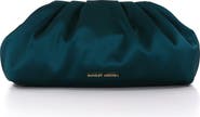 BADGLEY MISCHKA Audrey Silk Satin Zipper Top Pouch Clutch