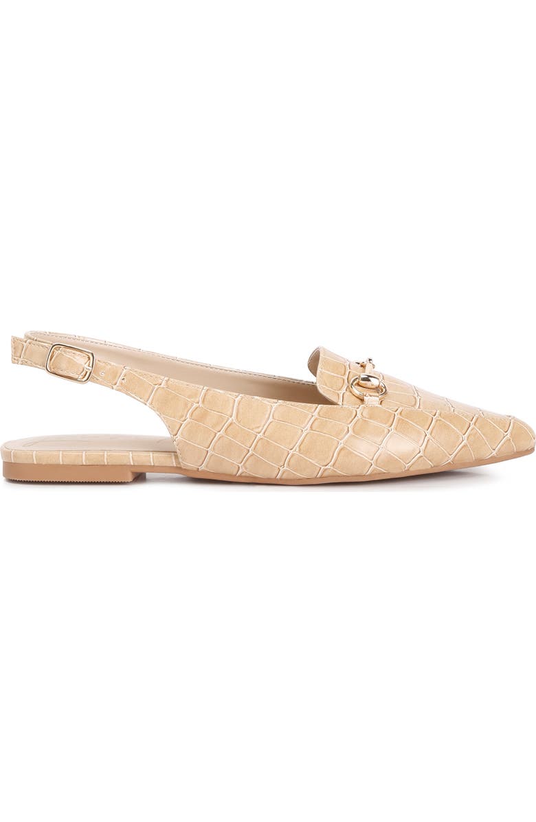 LONDON RAG Trempe Croc Embossed Slingback Flat, Alternate, color,