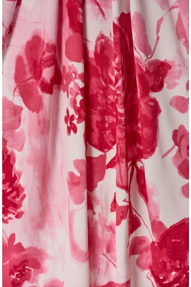 Floral Print Sleeveless Midi Dress, Alternate, color, AZALEA MULI