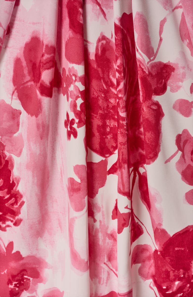 Donna Karan New York Floral Print Sleeveless Midi Dress, Alternate, color, Azalea Muli