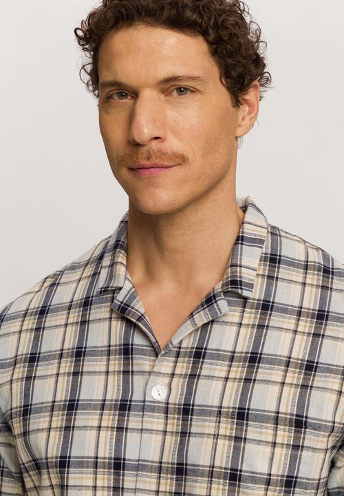 Hanro Cozy Comfort Cotton Flannel Button Front Pajama Set In Black