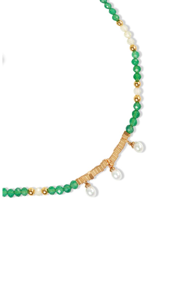 Poseidon Necklace, Alternate, color, Green & White & Gold