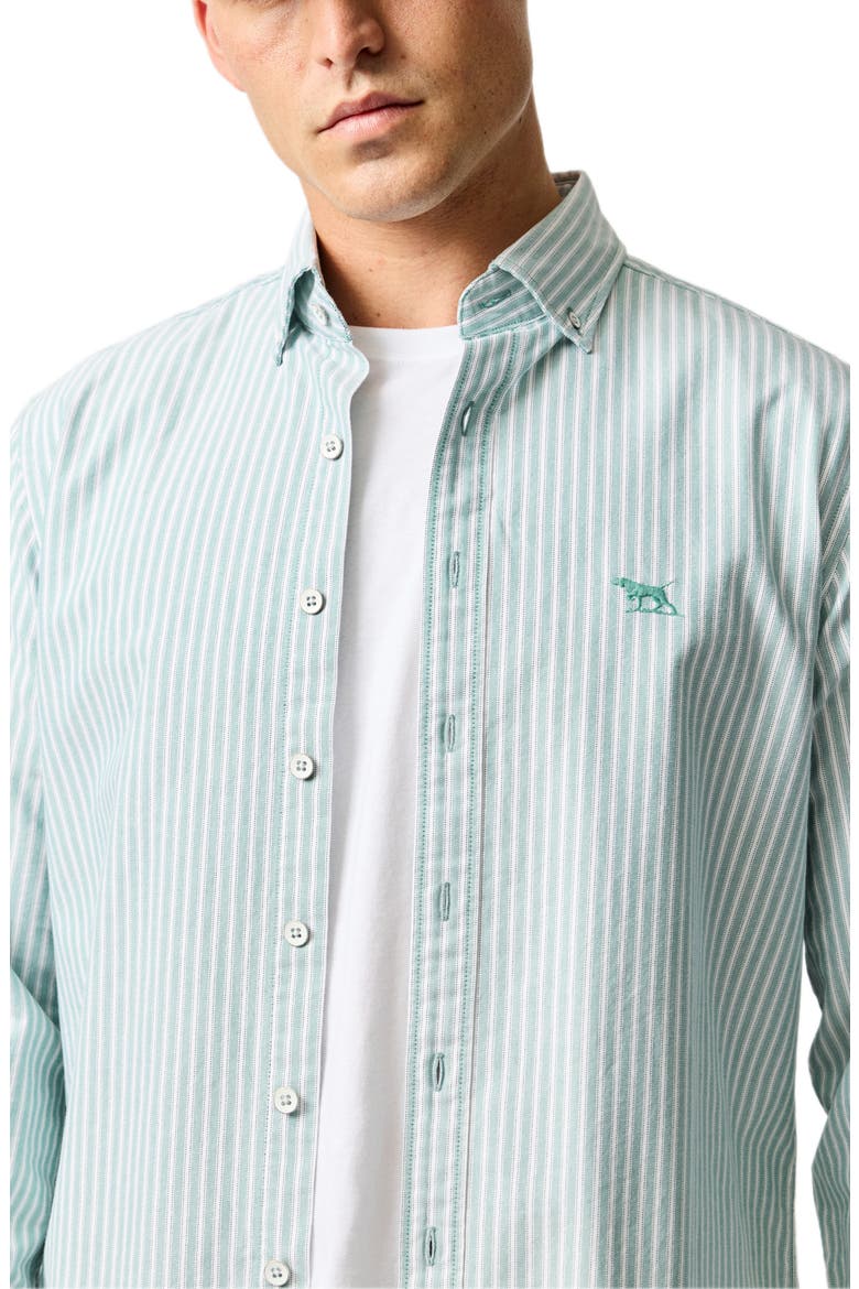 Oxford Stripe Button-Down Shirt, Alternate, color, LAWN