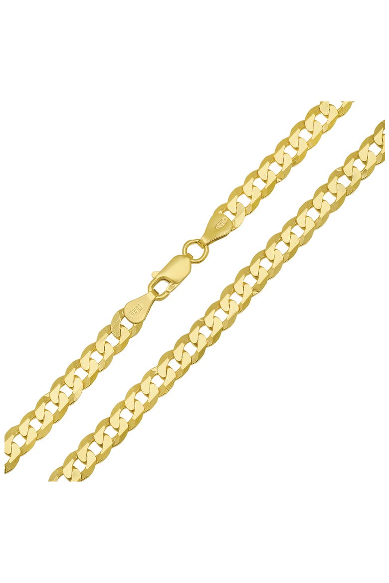 Men's Sterling Silver Thick Italian Miami Cuban Curb Chain Necklace, Alternate, color, GOLD
