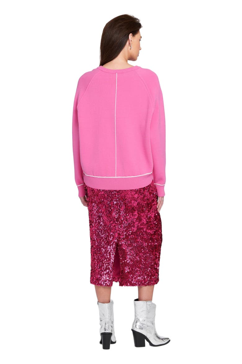 Sequin Midi Skirt Pencil, Alternate, color, Bright Pink