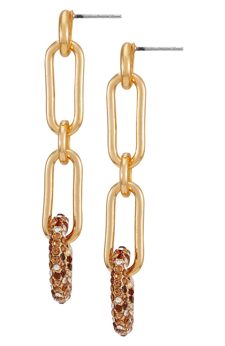 Vince Camuto Link Drop Earrings, Alternate, color, Gold Tone