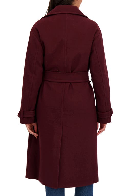 Sebby Wool Oversize Trench Coat In Brown