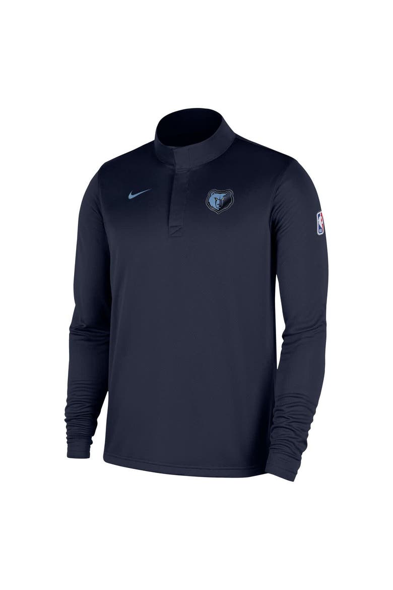 Men's Nike Navy Memphis Grizzlies 2025/26 Authentic Coaches Quarter-Zip Dri-Fit Top, Alternate, color, Navy