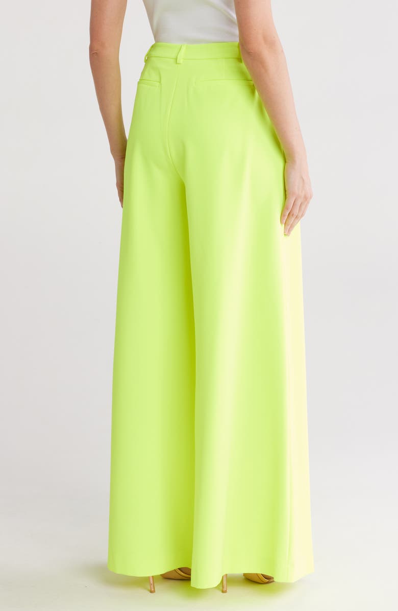 L'AGENCE Caspian Wide Leg Pants, Alternate, color, Neon Citrus