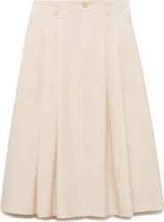 MANGO Pleated Midi Skirt