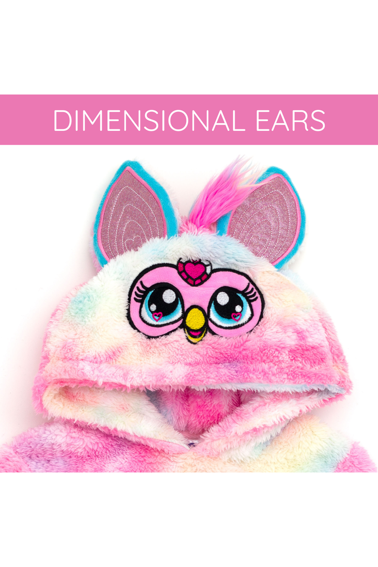 Cosplay Fleece Hoodie, Alternate, color, Furby Pastel Tie Dye