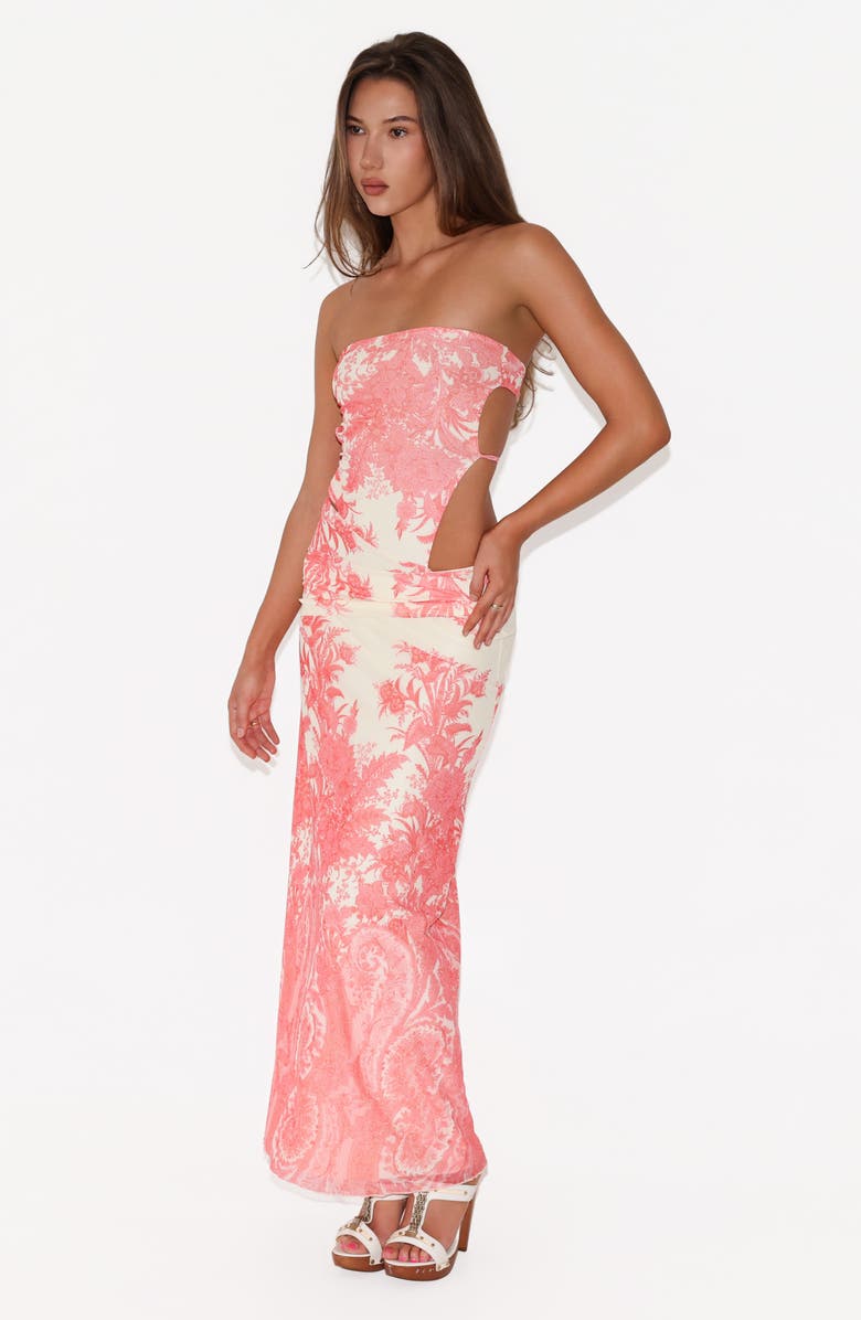 Tiger Mist Poppi Strapless Cutout Maxi Dress, Alternate, color,
