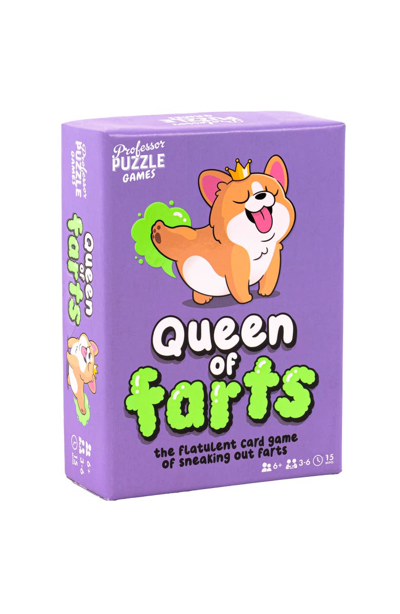 Professor Puzzle Queen Of Farts Flatulent Animal Card Game, Main, color, Multicolored