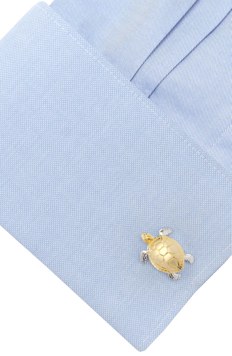 Cufflinks, Inc. Turtle Movement 3D Cuff Links, Alternate, color, Gold