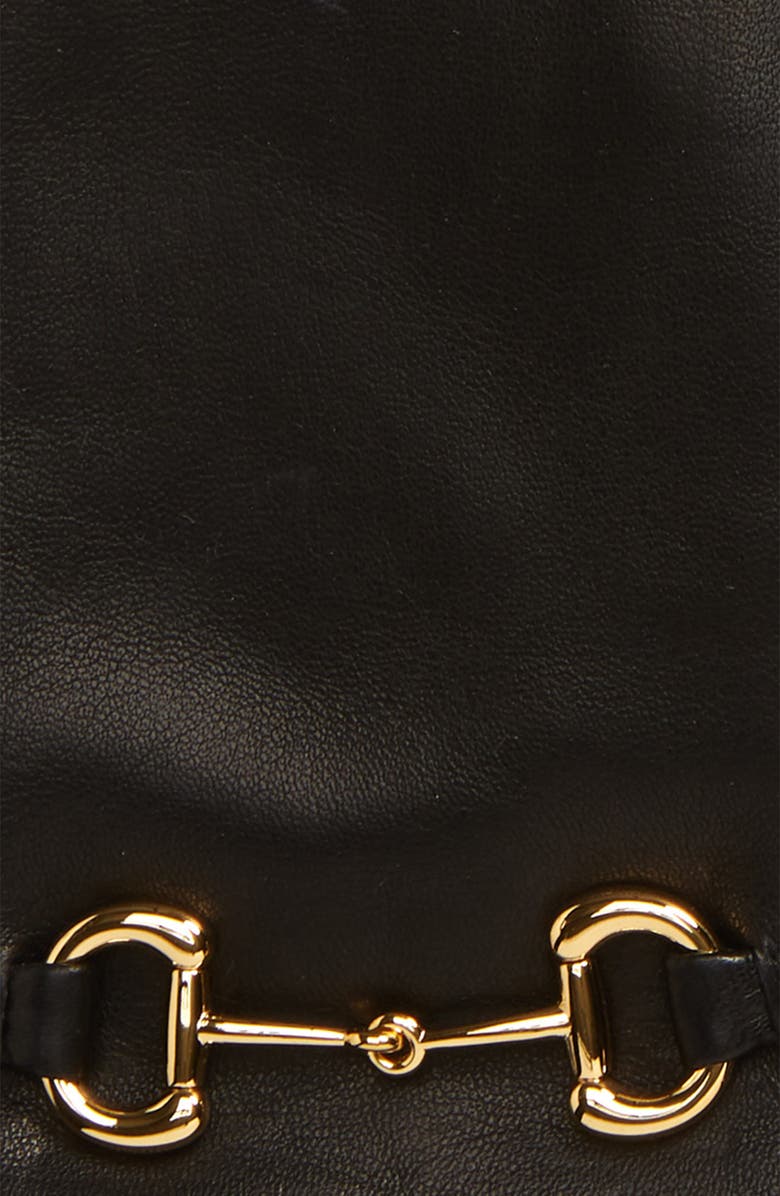 Gucci Horsebit Nappa Leather Gloves, Alternate, color,
