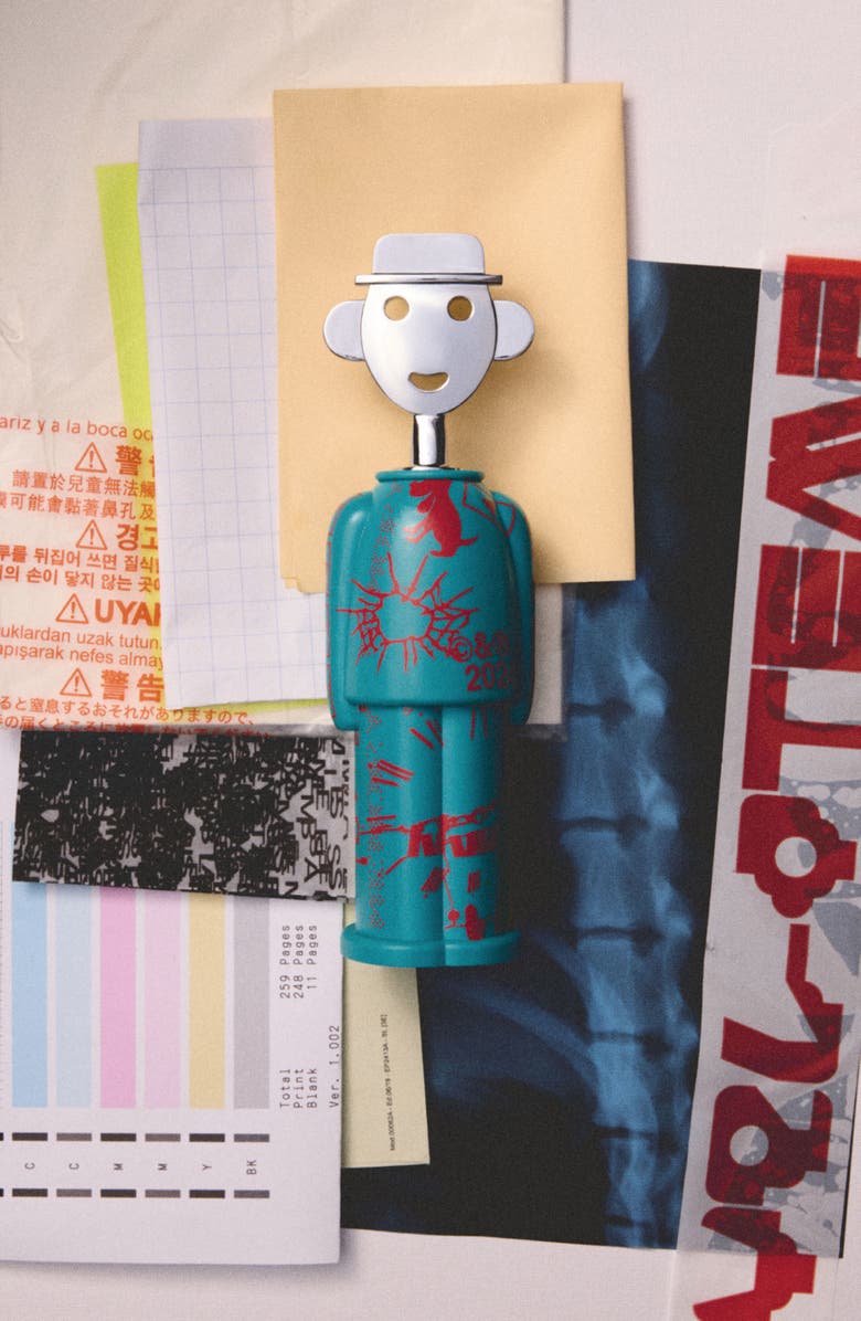 ALESSI Alessandro Corkscrew, Alternate, color, Turquoise