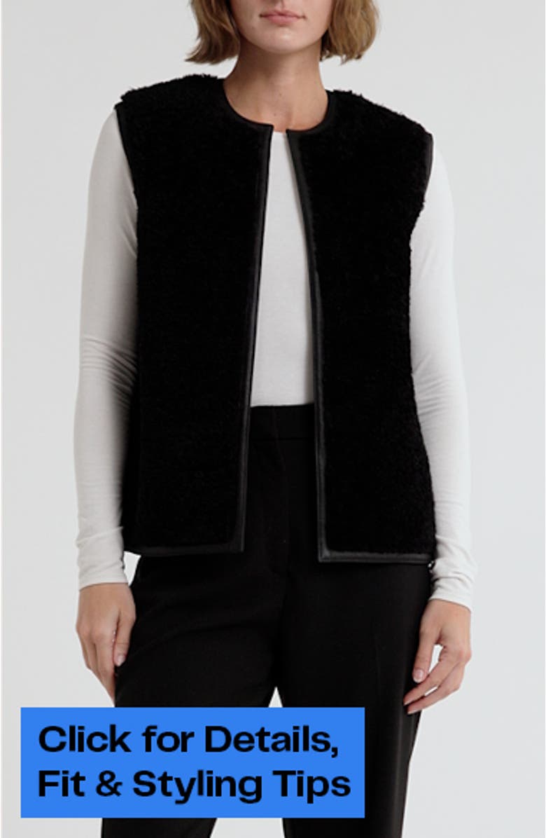 Genuine Shearling Reversible Vest, sales video thumbnail