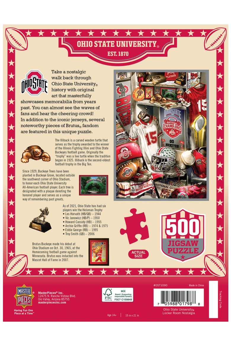 Ohio State Buckeyes Locker 500pc Puzzle, Alternate, color, Multicolor
