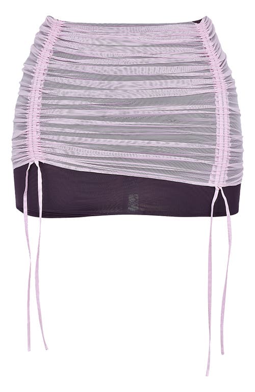 Mistress Rocks Lace Trim Miniskirt In Mallow