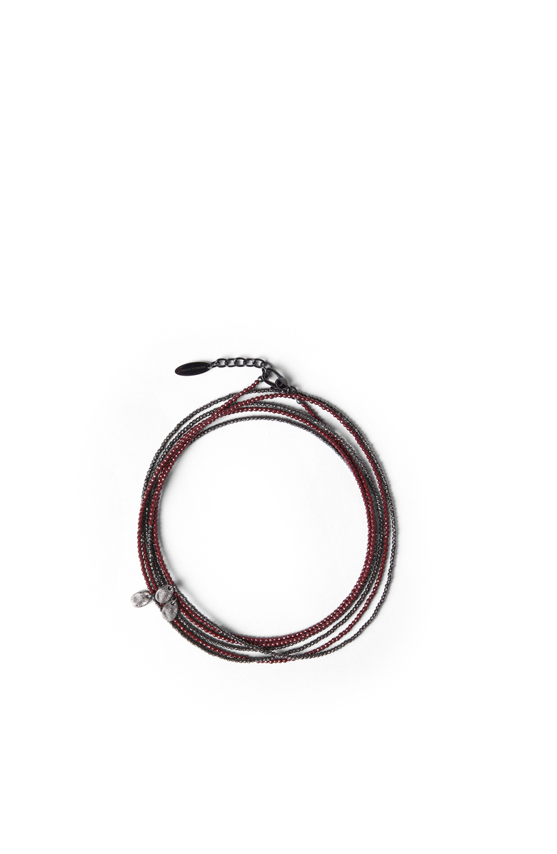 Brunello Cucinelli Hematite and Sterling Silver bracelet, Main, color, Red