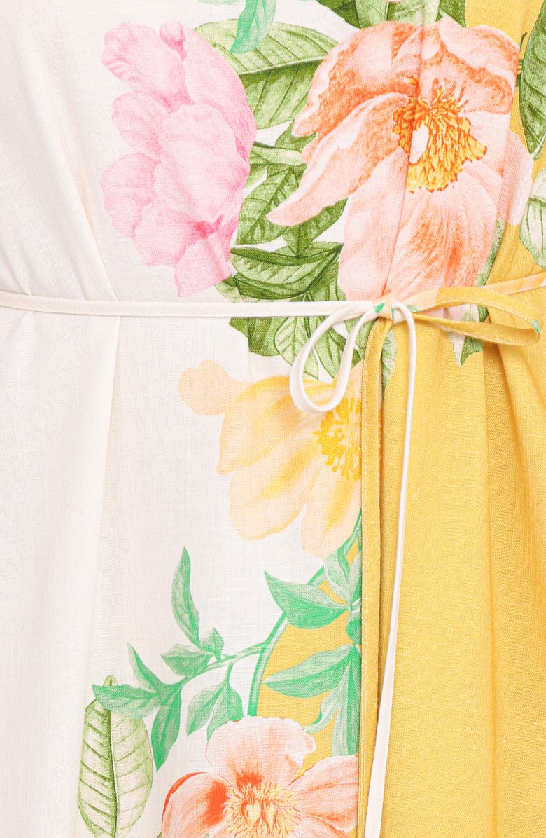 Petal & Pup Marlia Strapless Maxi Sundress, Alternate, color, Yellow Poppy