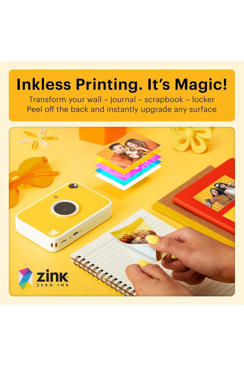 Printomatic+ Camera Bundle w/ Zink Paper, Alternate, color, Yellow