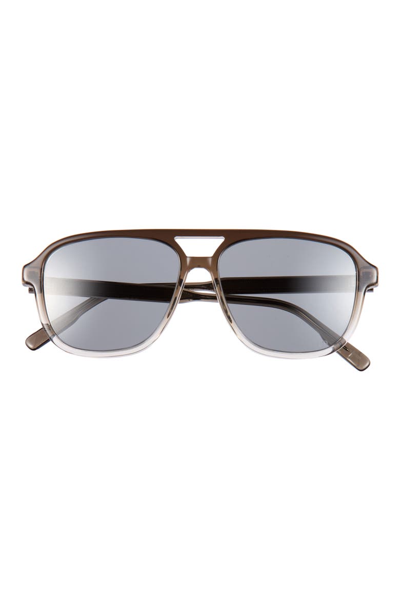'Dioribbon A1I 56mm Pilot Sunglasses, Main, color, DARK BROWN/ OTHER / SMOKE