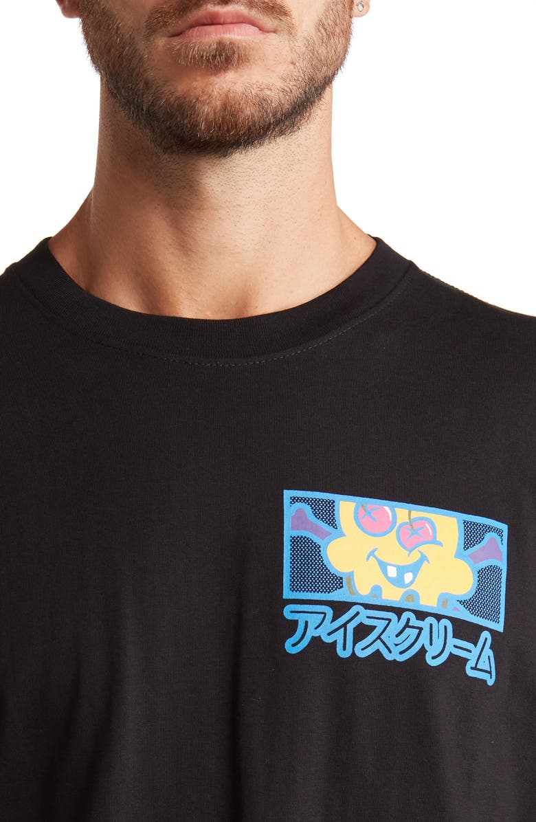 ICECREAM Men's Cones n' Bones Long Sleeve Cotton Graphic Logo Tee, Alternate, color,