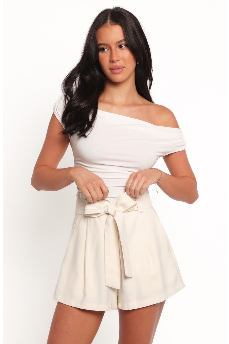 Kieran Lightweight Tie Waist Shorts, Alternate, color, IVORY