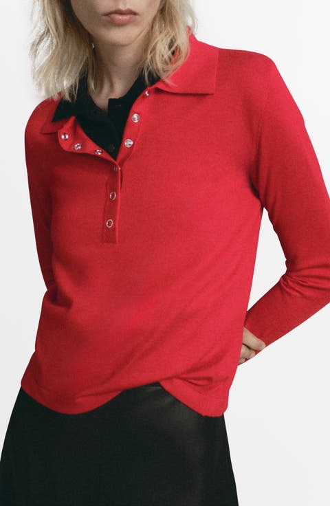 Long Sleeve Polo Sweater