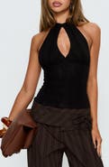 Princess Polly Call You Up Keyhole Halter Top