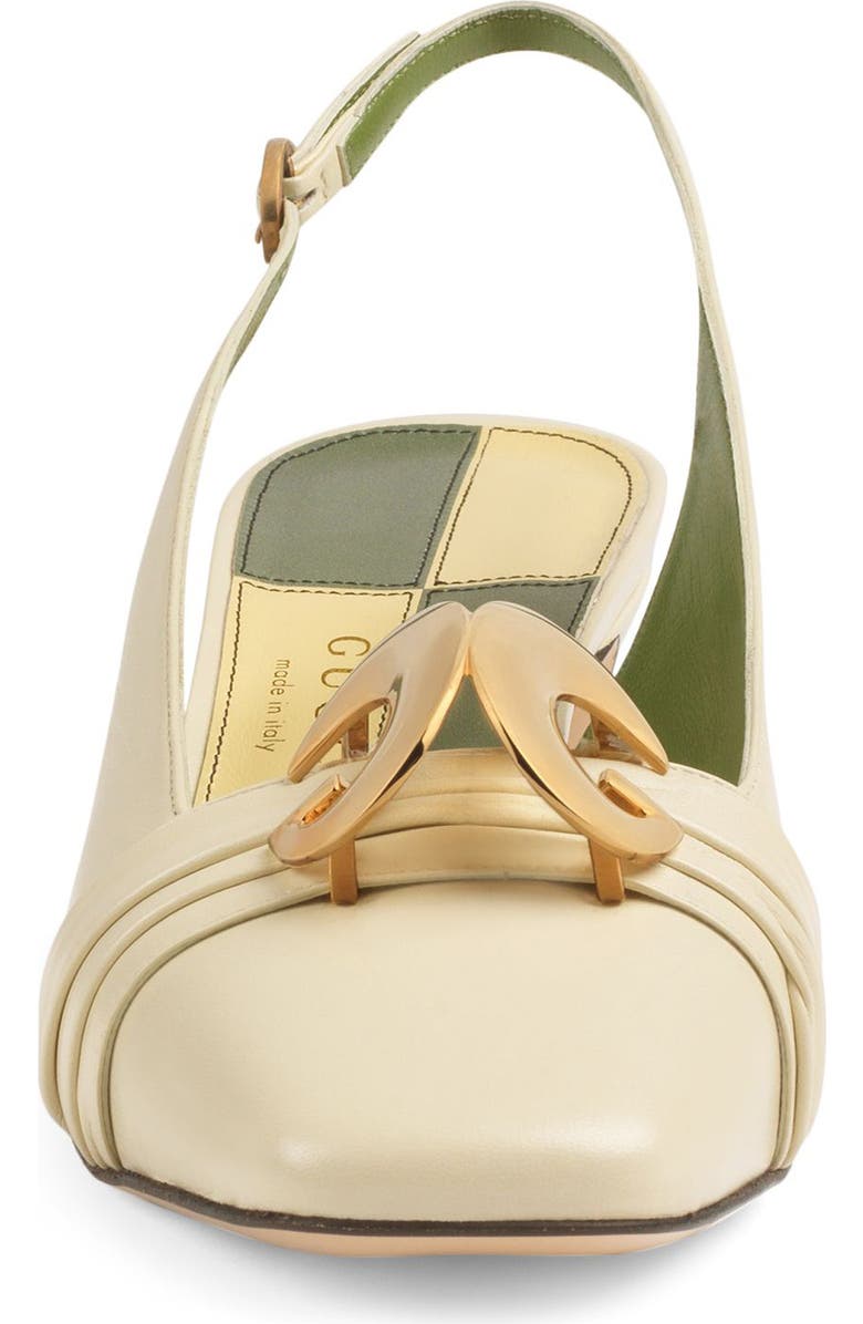 Gucci Usagi Square Toe Slingback Pump, Alternate, color,
