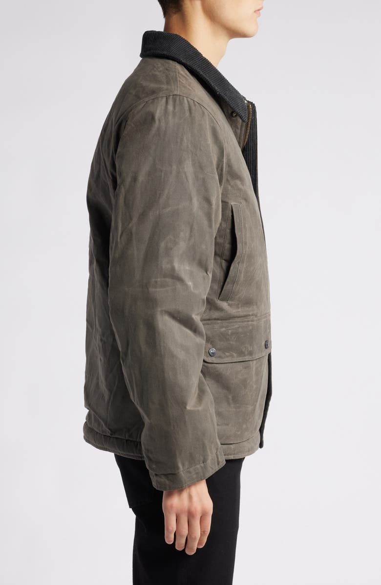 Schott NYC Water Resistant Waxed Cotton Jacket, Alternate, color, Charcoal