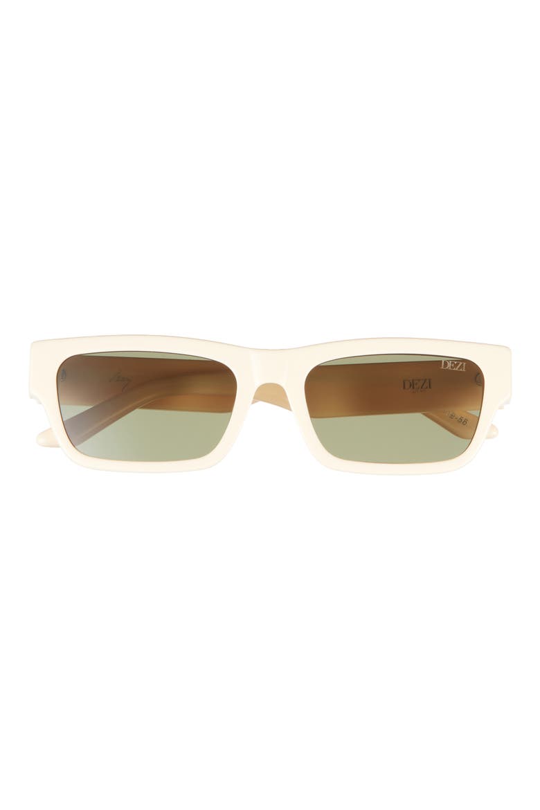 Izzy 56mm Rectangular Sunglasses, Main, color, IZZY CREAM / SAGE
