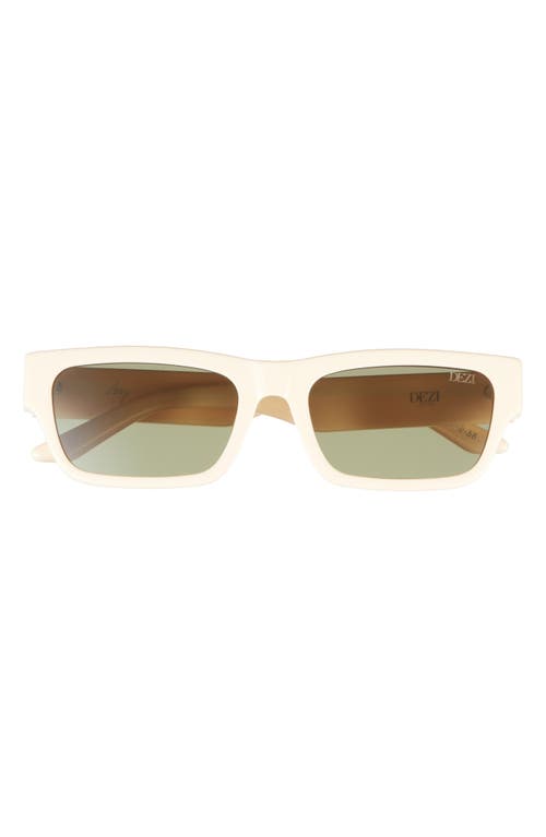 Dezi Izzy 56mm Polarized Rectangular Sunglasses In Cream/sage