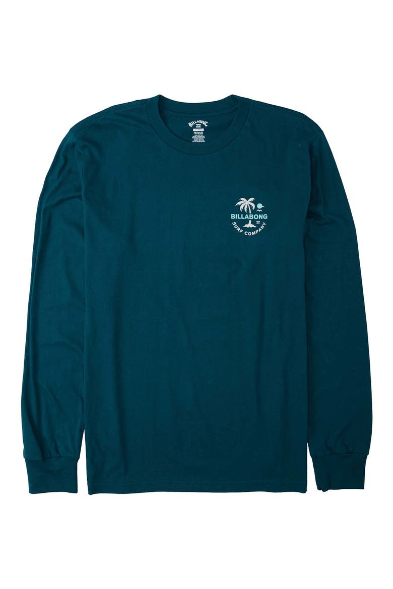 Vacation Long Sleeve Graphic Tee, Main, color, DEEP TEAL