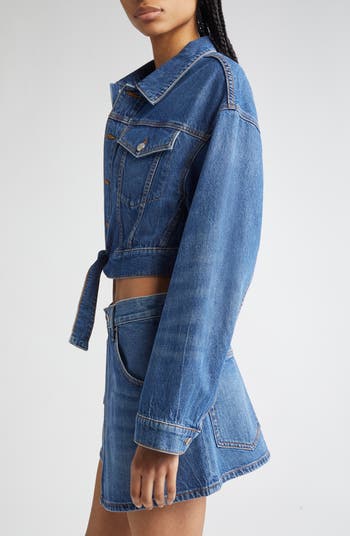 Wrapped Denim Trucker Jacket