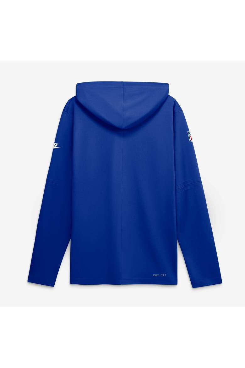 Men's Nike Royal New England Patriots Sideline Alternate Lightweight Long Sleeve Hooded Dri-FIT T-Shirt, Alternate, color, Royal