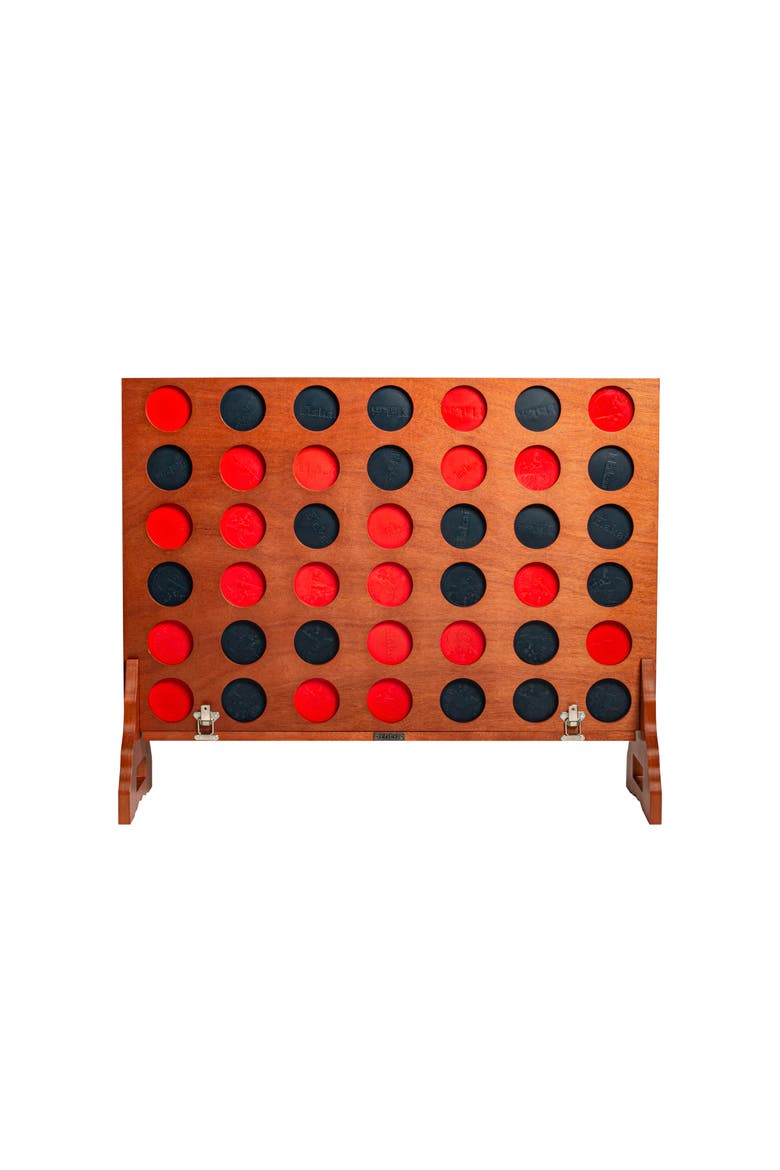 Mahogany Convoy 4 In A Row Game, Alternate, color, Natural Wood
