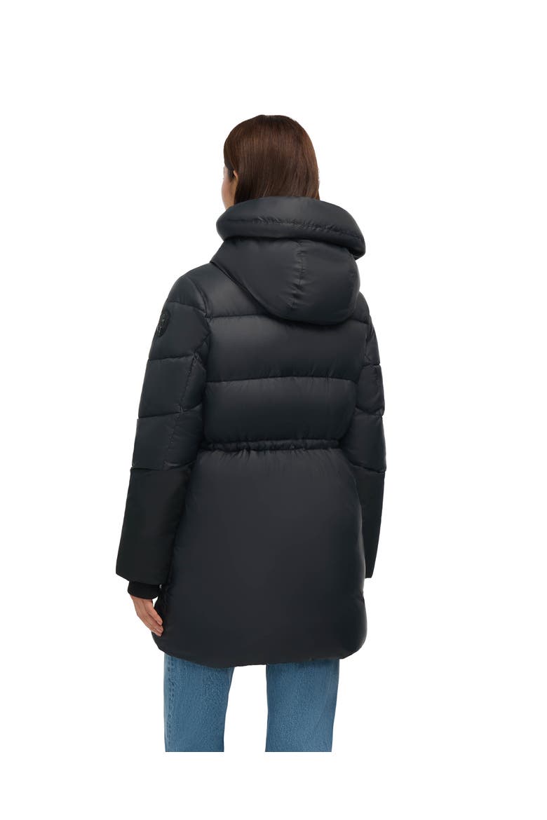 Heirani Mid-Length Quilted Parka Puffer with Oversized Hood, Alternate, color, Black
