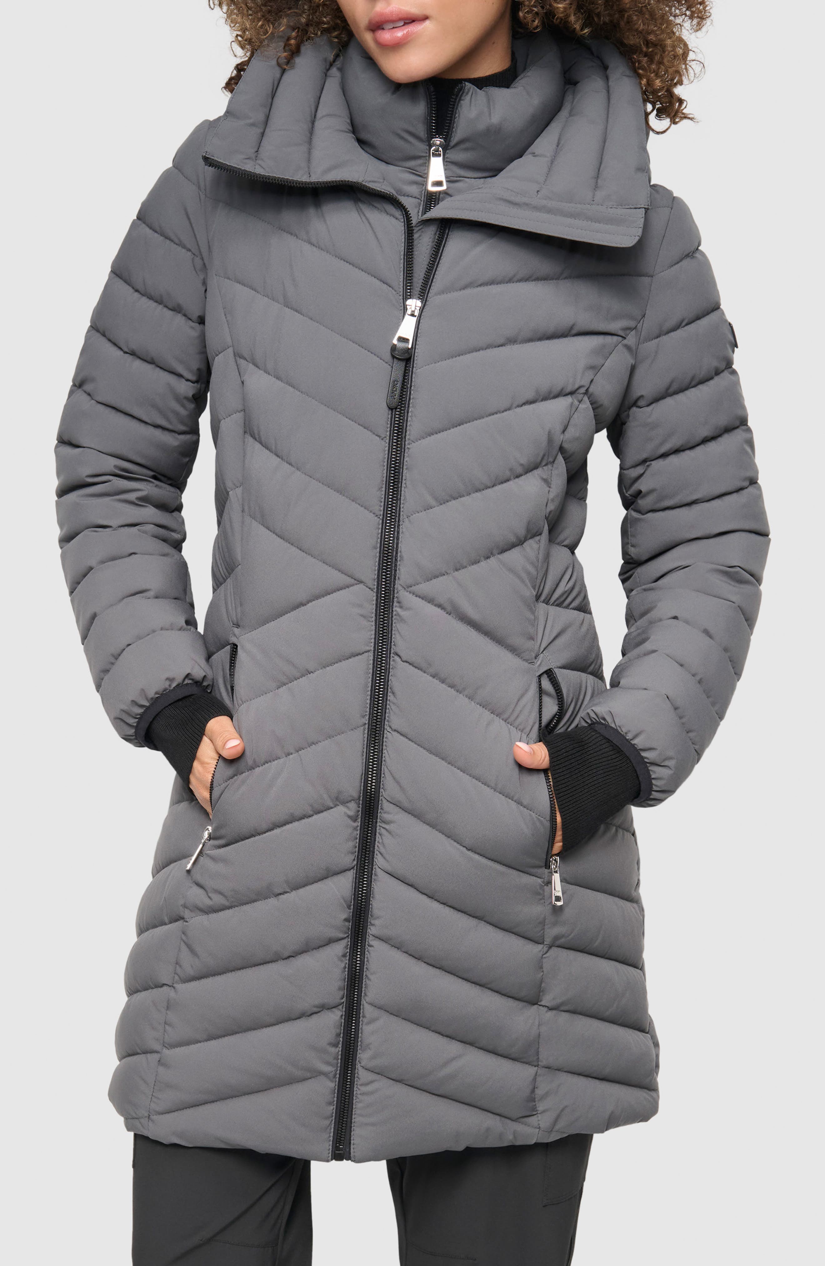DKNY Stretch Packable Coat