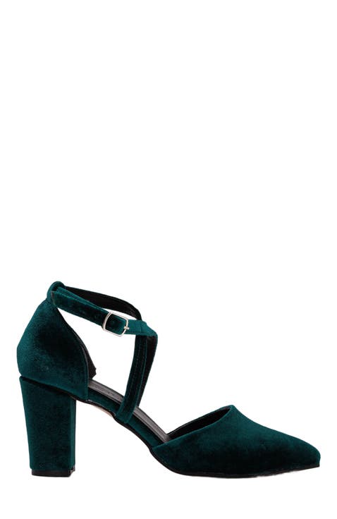 Sina Criss Cross High Block Heels