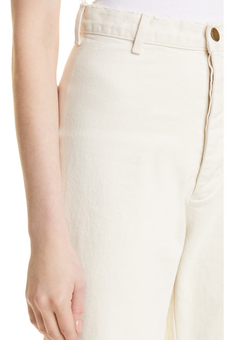 The Seafair Crop Raw Hem Wide Leg Jeans, Alternate, color, STONE