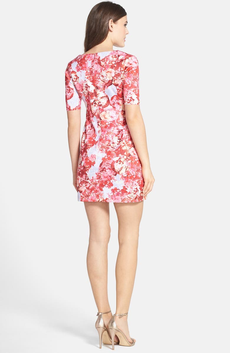 CeCe by Cynthia Steffe 'Sebella' Print Scuba Minidress, Alternate, color, 