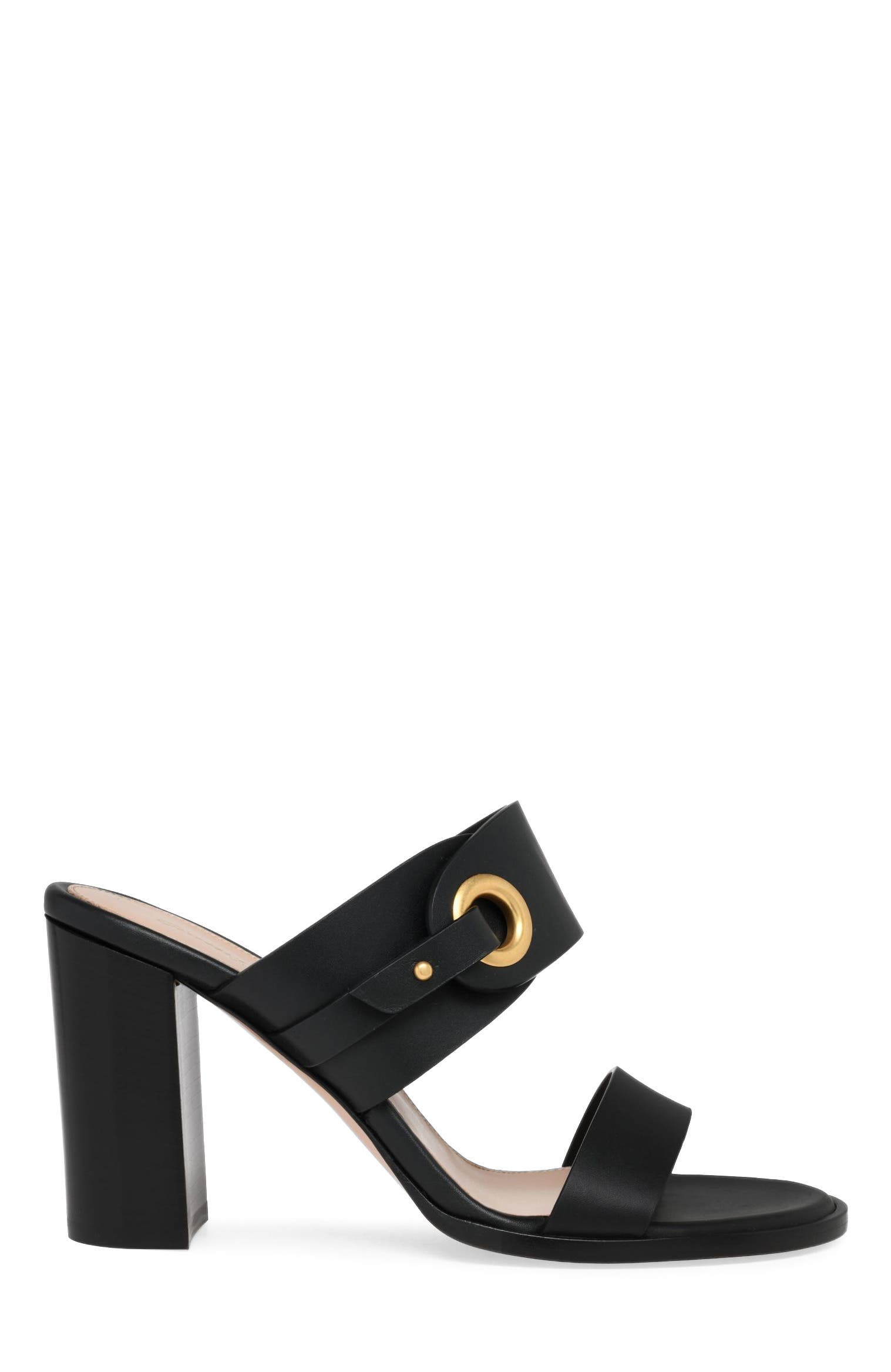 Granada Mule, Main, color, Black Calf Leather
